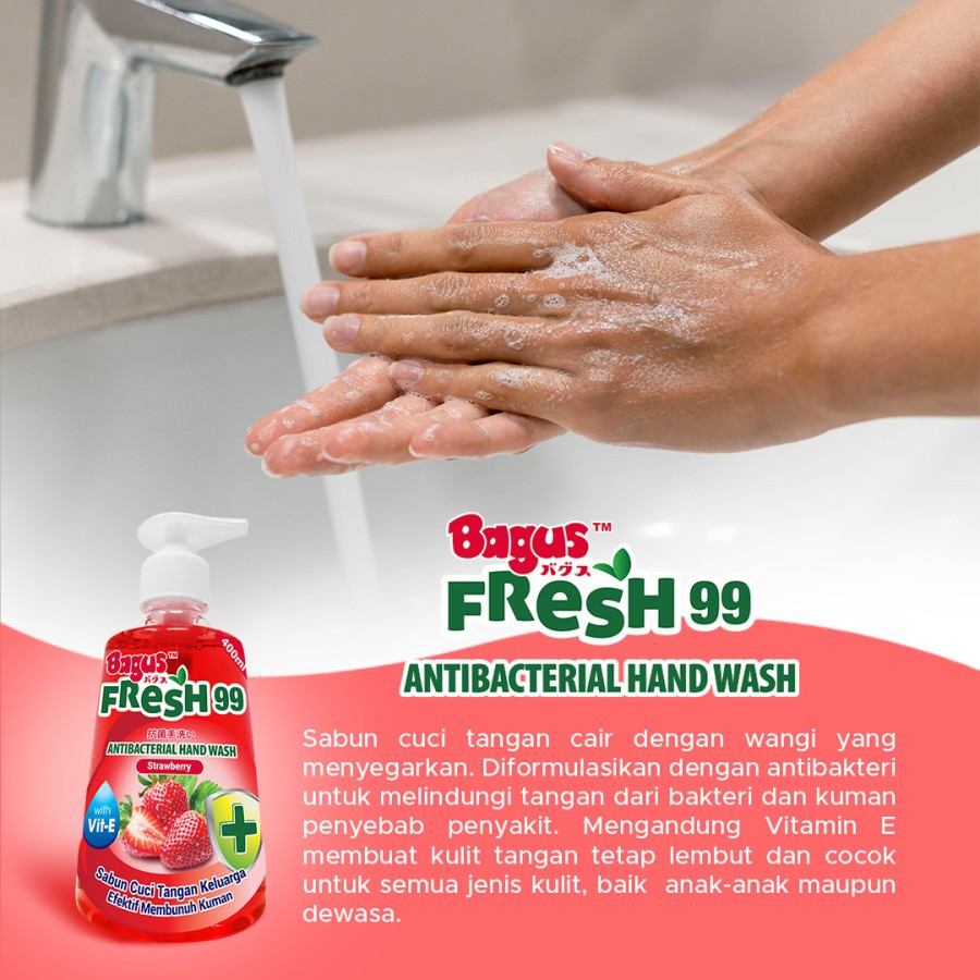 Bagus FRESH 99 Antibacterial Hand Wash Botol 400 ml