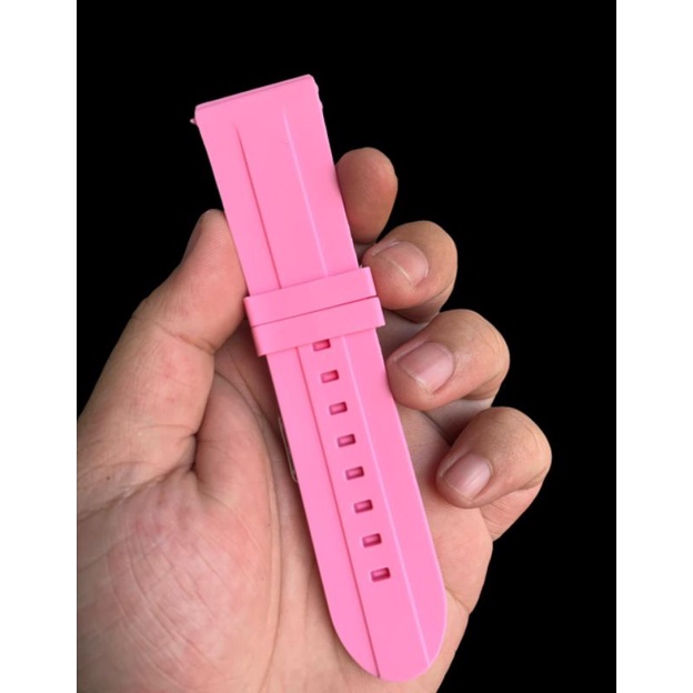 Strap Tali Jam Tangan Karet Pink langka size 26MM