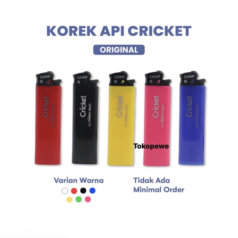 Jual Korek Api Gas Cricket Original Warna Bisa Satuan Shopee Indonesia