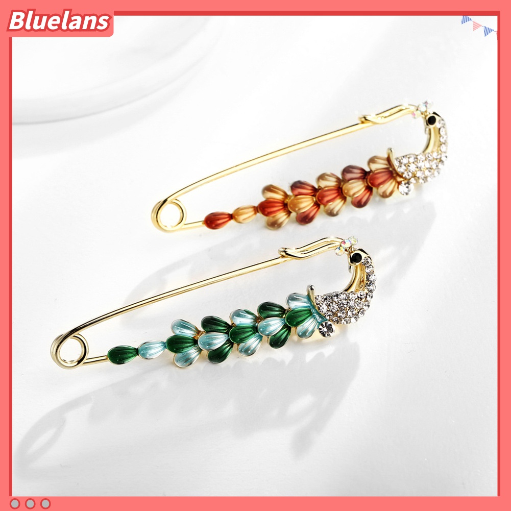 Bros Pin Desain Tetesan Minyak Aksen Berlian Imitasi Untuk Wanita