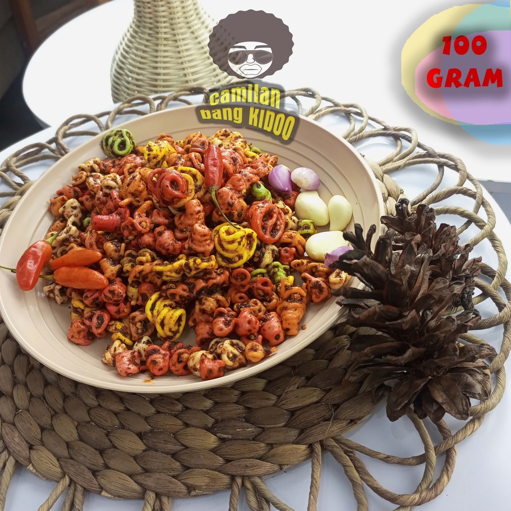 

CAMILAN PEDAS - KRUPUK SEBLAK KEONG PEDAS DAUN JERUK 100 GRAM