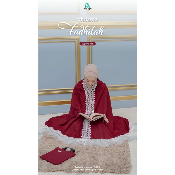 Mukena Remaja / Mukena Remaja Bahan Katun / Mukena Fadhilah Maroon