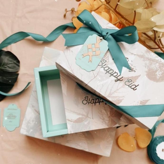 

[COD] BOX PREMIUM HAMPERS IDUL FITRI 25x15x7 cm WARNA MINT [COD]