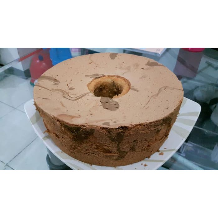 

Coffee choco marble / pandan chiffon cake