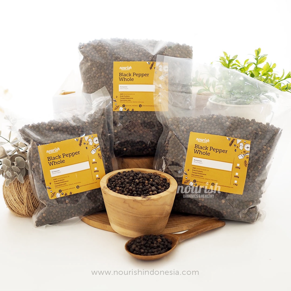 Black Pepper Whole with Grinder 80gr