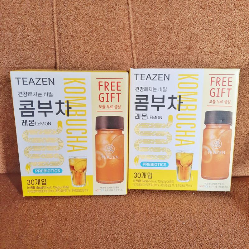 TEAZEN KOMBUCHA LEMON 30 stick (+bottle)