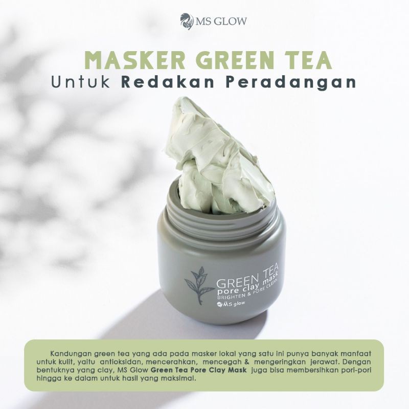 MS GLOW GREEN TEA CLAY MASK 100GR