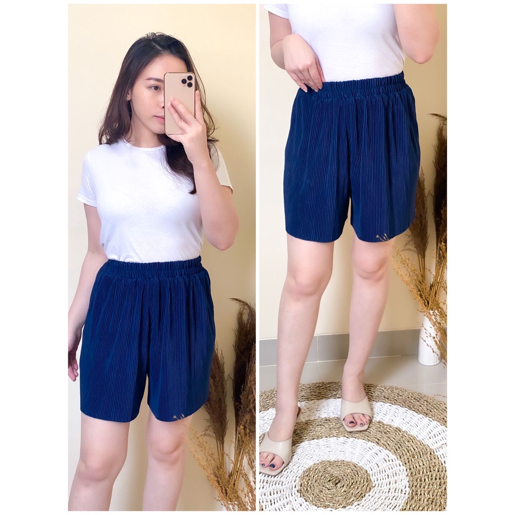 Pleated Short Pants / Celana Pendek Plisket Premium / Celana Pendek Santai