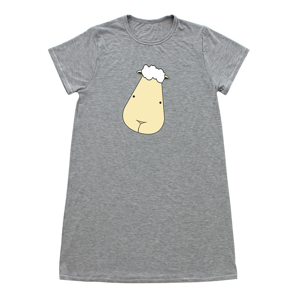 Baa Baa Sheepz Dress Big Face Grey / Dress Dewasa Baabaasheepz