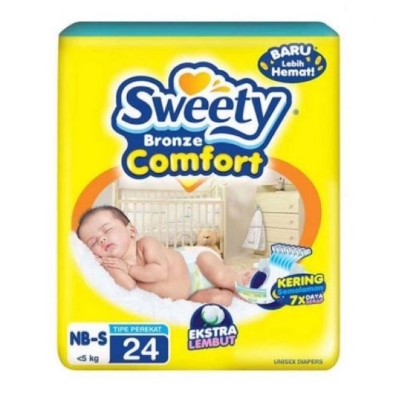 Sweety Bronze Comfort Popok Perekat Anak Ukuran NB-S Limited