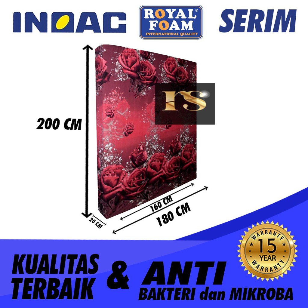 Kasur Busa INOAC No. 2 [200x160x15] / Kasur Busa INOAC Garansi 15 Tahun / Kasur Busa INOAC Asli