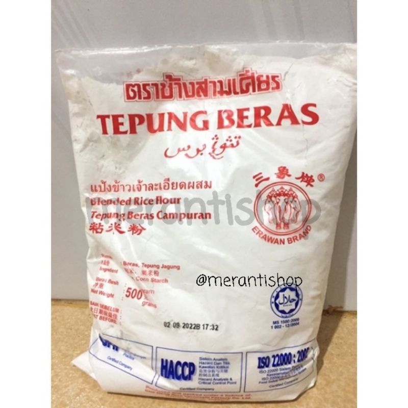 

Tepung Beras Campuran Erawan Brand Gajah Thailand 500 gram