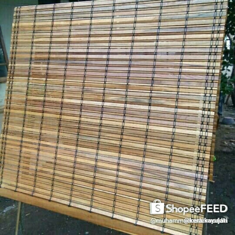 Tirai kerai kayu jati