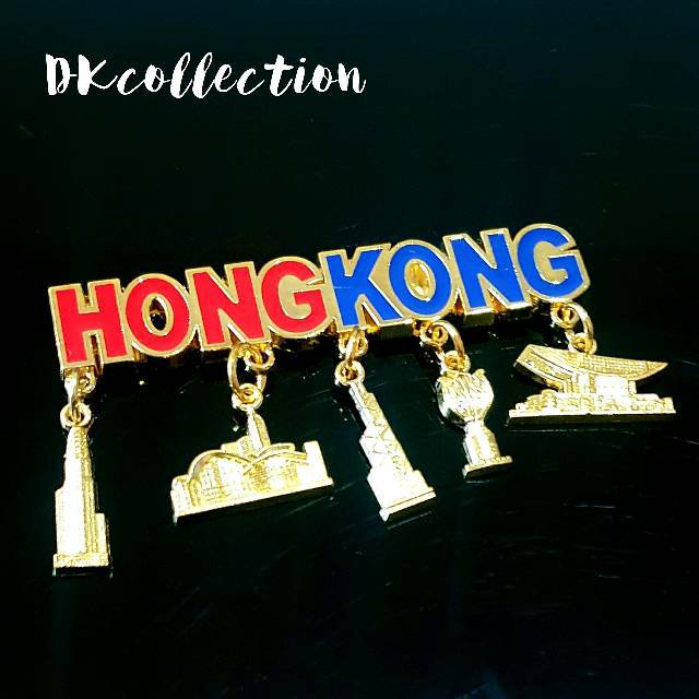 Magnet hongkong Tempelan kulkas besi hongkong macau souvenir hongkong magnet kulkas hongkong