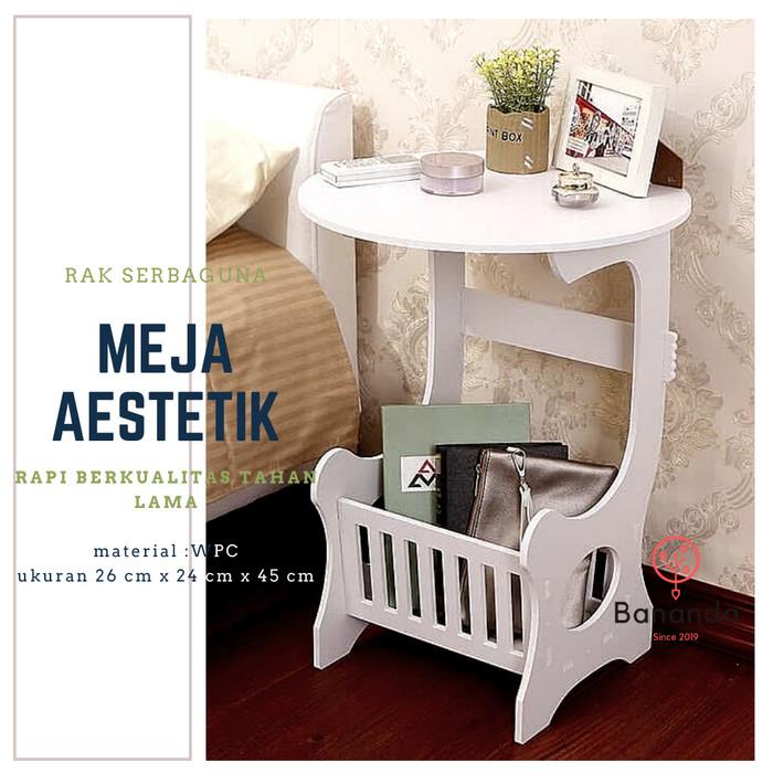 Meja Tamu Meja Sudut Minimalis Portable Kayu Kamar Ruang Tamu - A873