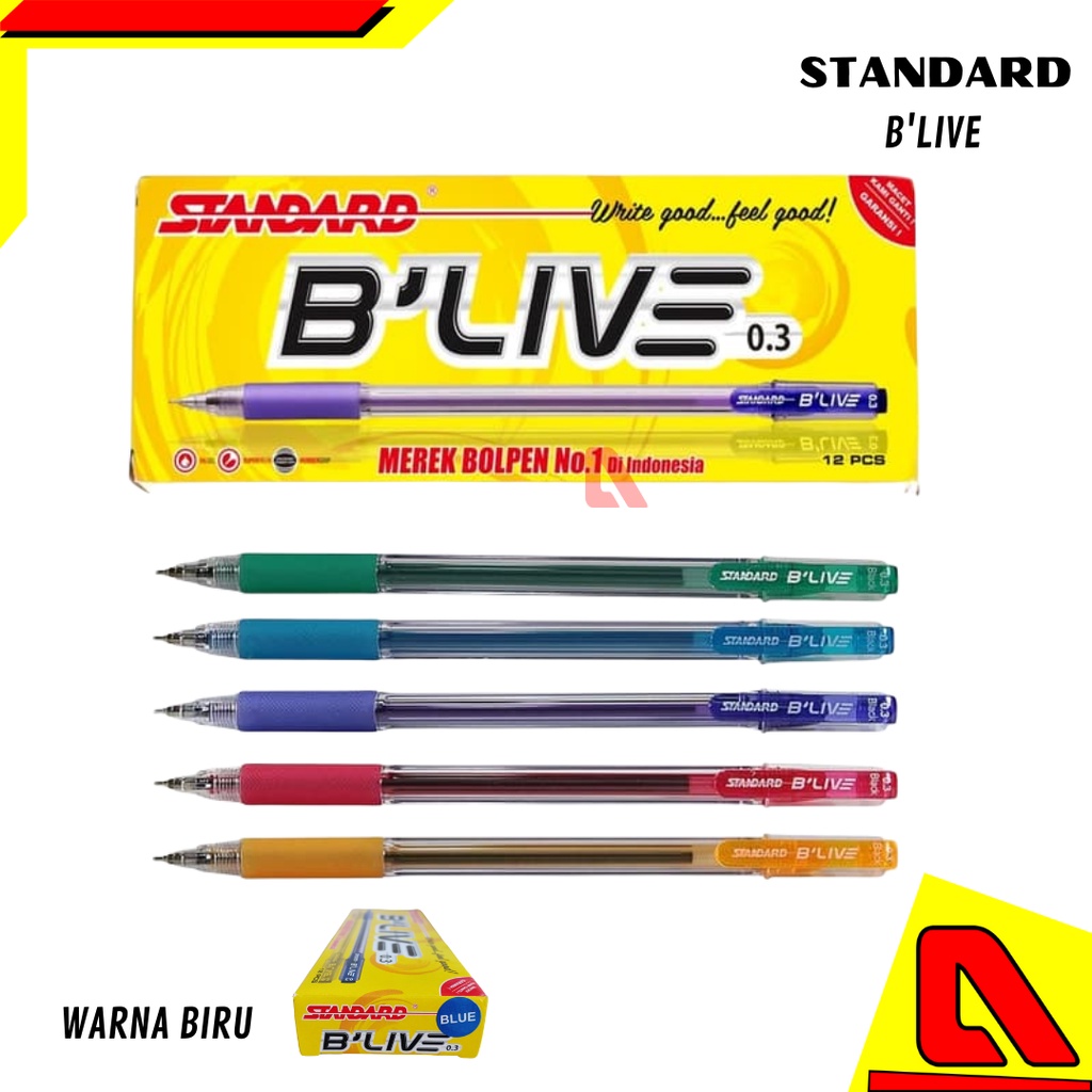 STANDARD PEN B'LIVE BLIVE PULPEN BLIVE 0.3 BLUE BIRU