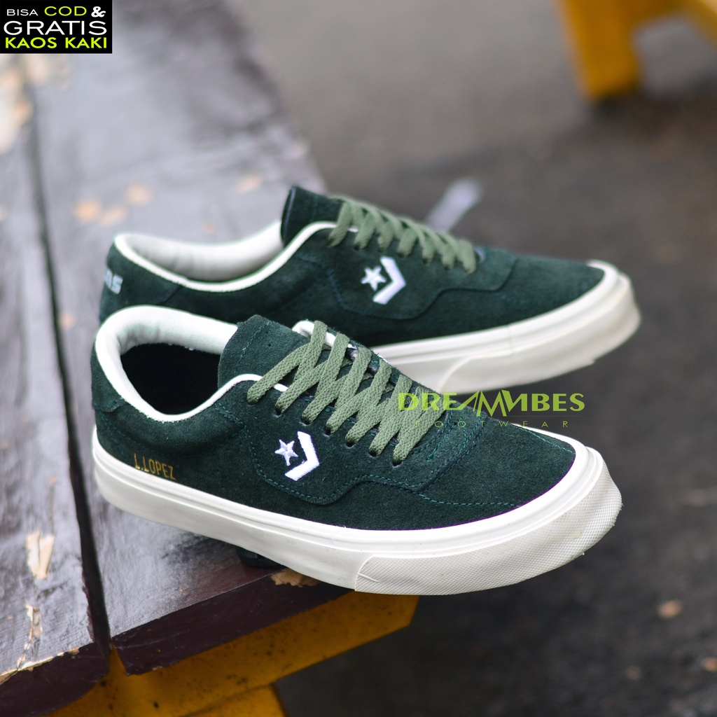 SEPATU CONVERSE CONS LOUIE LOPEZ OX CLASSIC PRO SKATEBOARDING BMX SNEAKERS BLACK WHITE NEW 2019-5