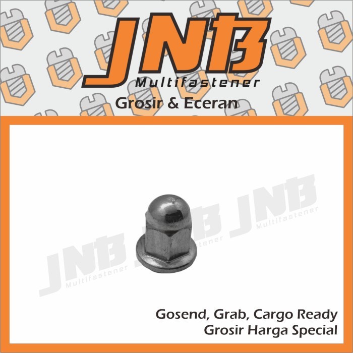 Flange Cap Nut / Mur Topi Knalpot M7 Tinggi Nekel Kunci 11