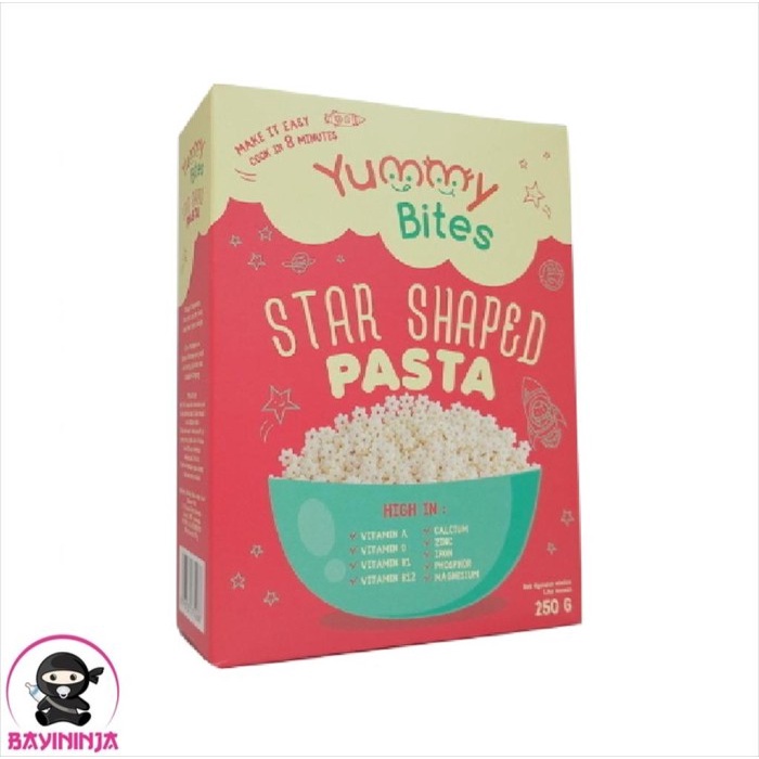

YUMMY BITES Star Shaped Pasta 250 g T-Ninjabayi 01