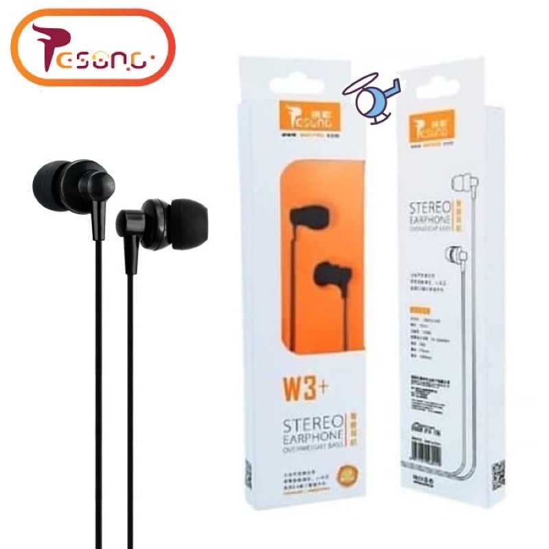 GROSIR HANDSFREE VIVAN RESONG W3+ ORIGINAL STEREO EARPHONE