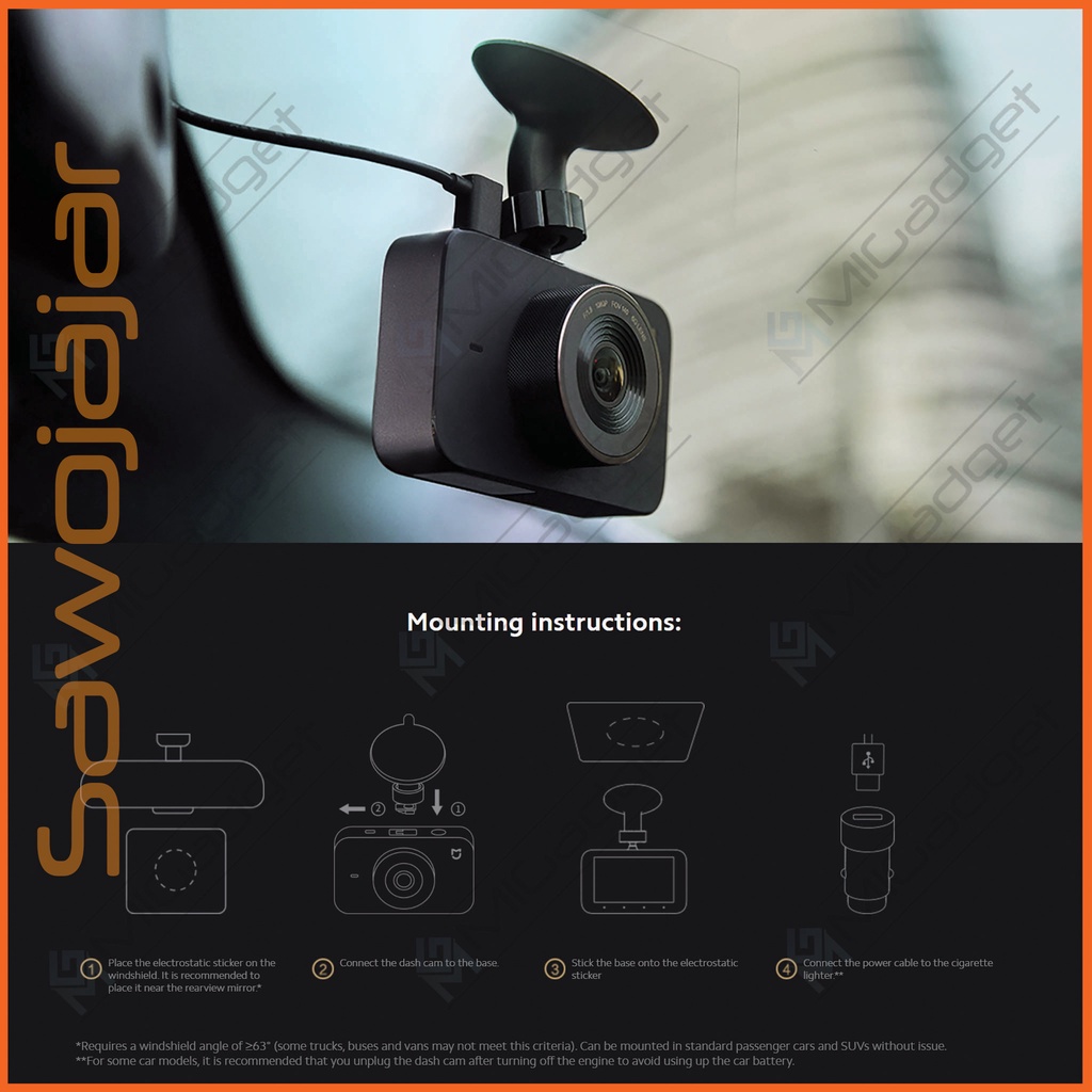 Xiaomi Mi Dash Cam 1S Dashcam 1 S - Kamera Mobil-4
