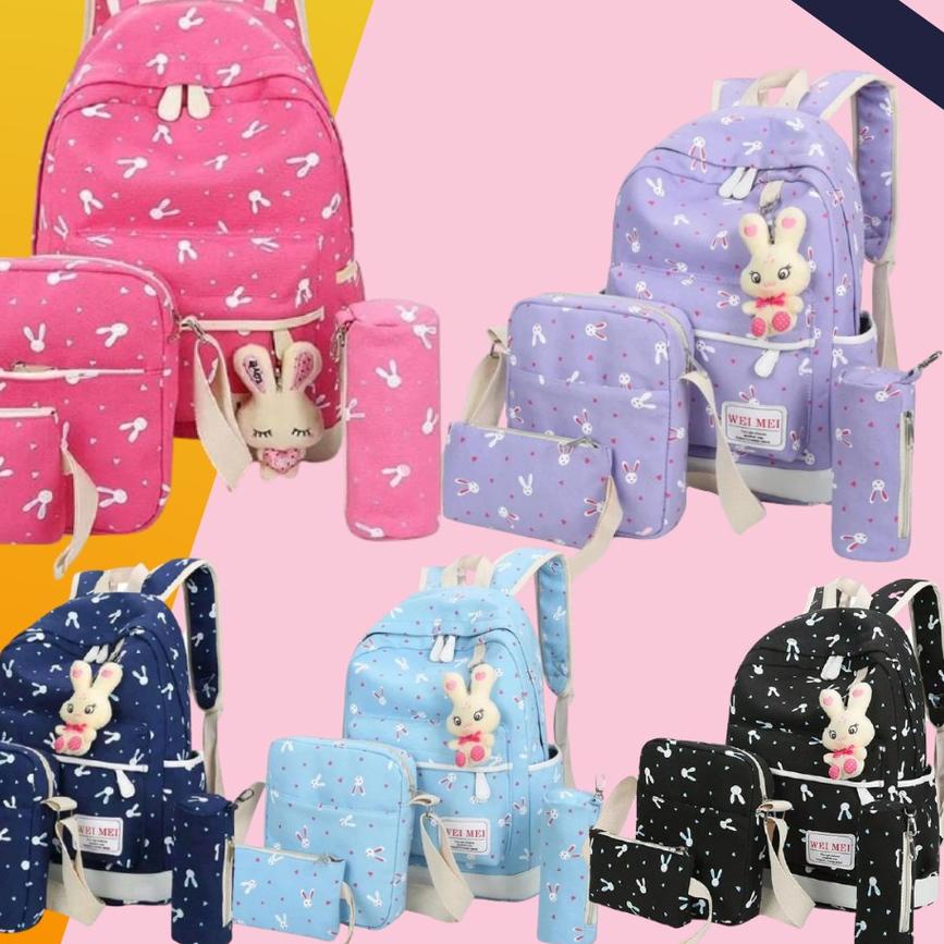 ➮ ✨✨ Tas Sekolah Anak Perempuan SD / Tas Karakter Anak / Tas Sekolah Anak Set 4In1 ❂