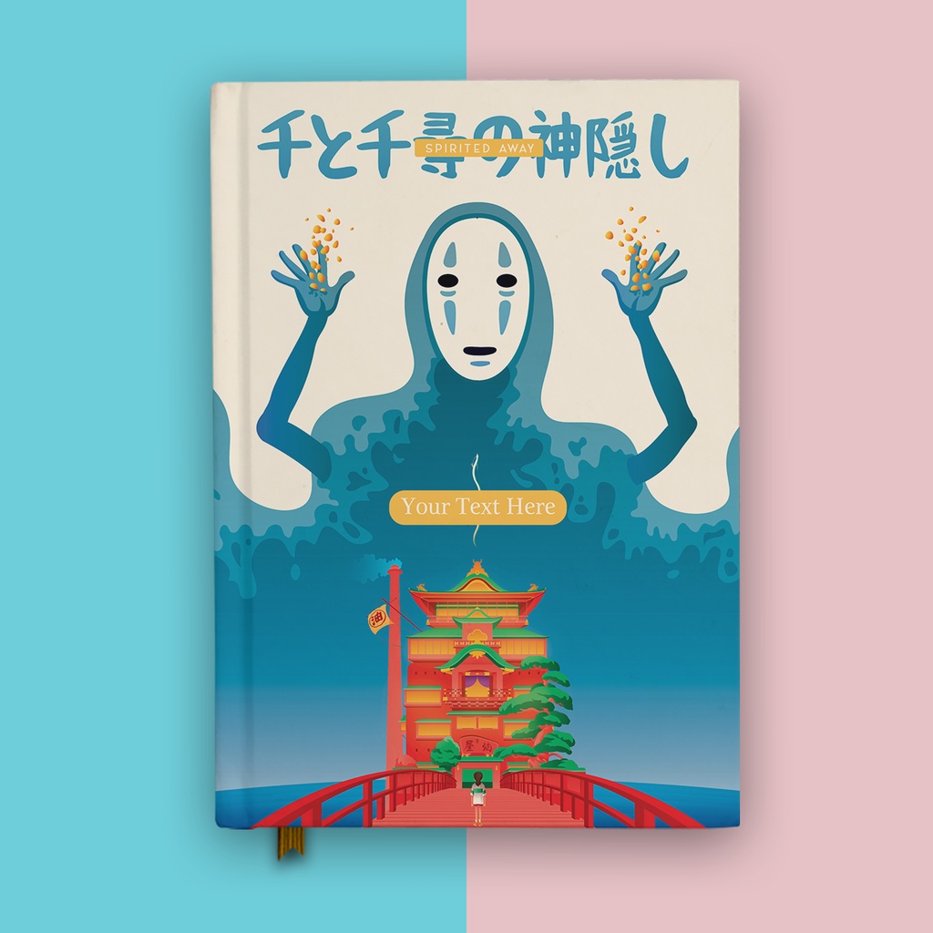 

Notebook Anime Ghibli Spirited Away Kaonashi 1 Buku Tulis Diary Hardcover Jurnal Custom Nama