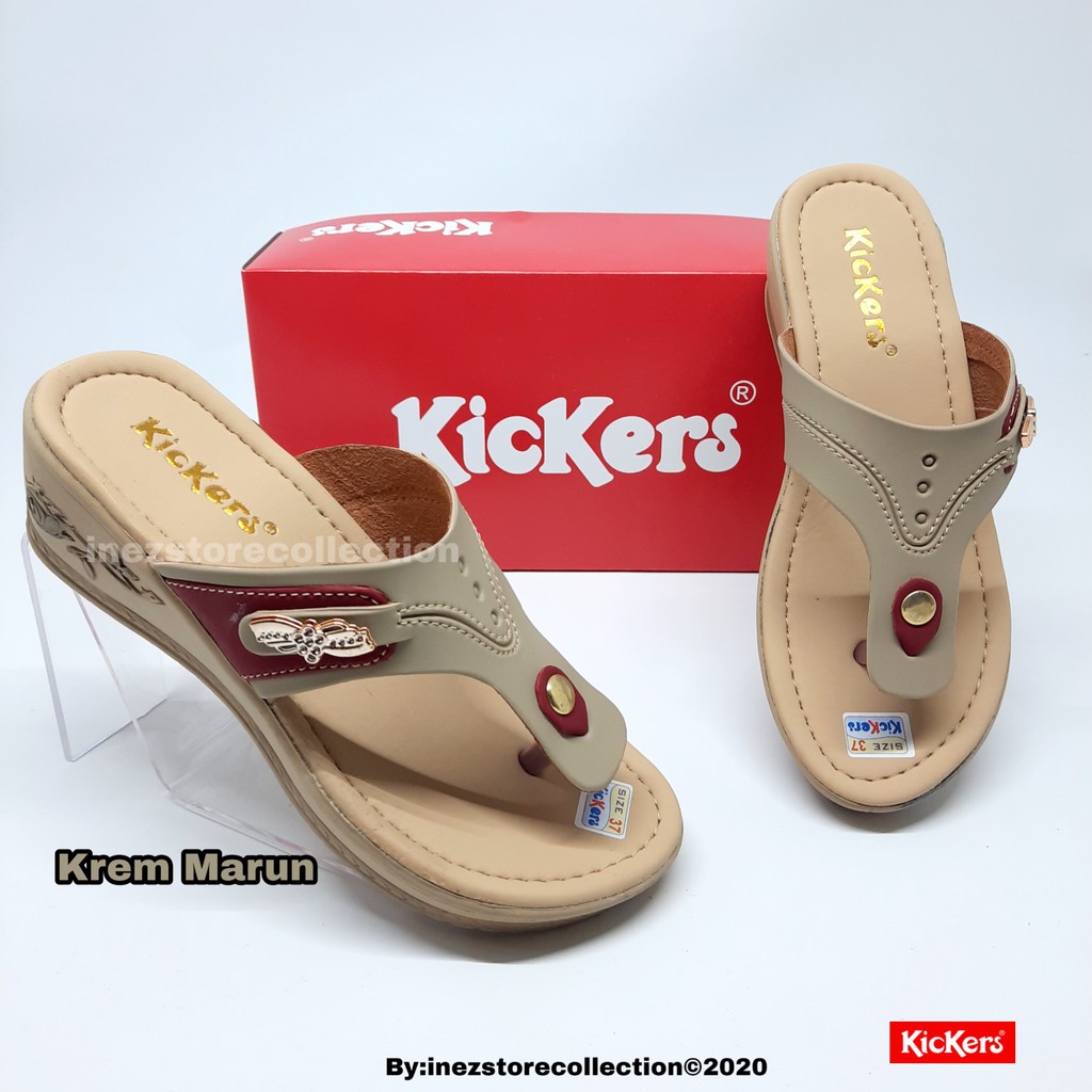 WEDGES SANDAL WANITA KICKERS TERBARU KODE JAPIT L03 MURAH