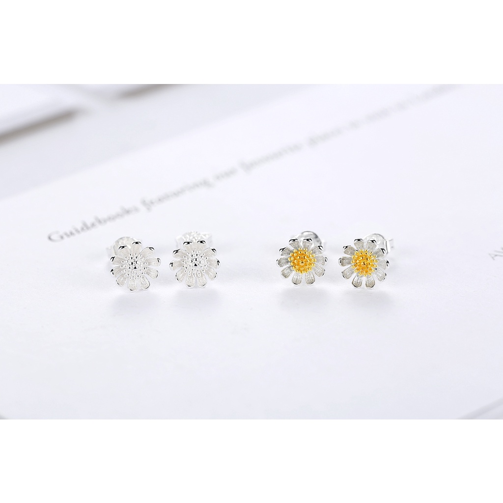 925 Perak Anting Anting Wanita Daisy Fashion Perhiasan/Subang Telinga anting perempuan