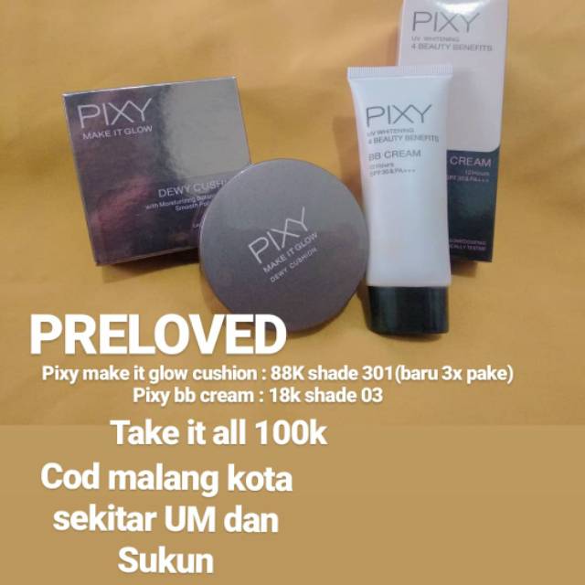 PRELOVED PIXY CUSHION(301) + PIXY BB CREAM (03)