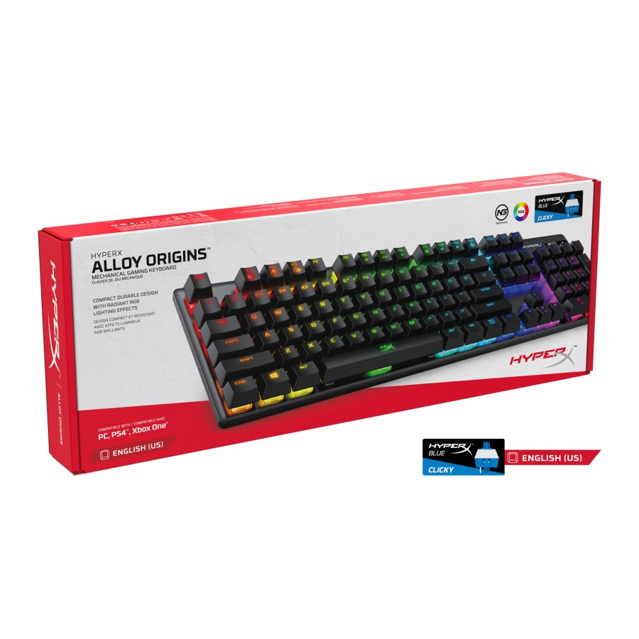 Keyboard HyperX Alloy Origins RGB Fullsize - Mechanical Switch Gaming