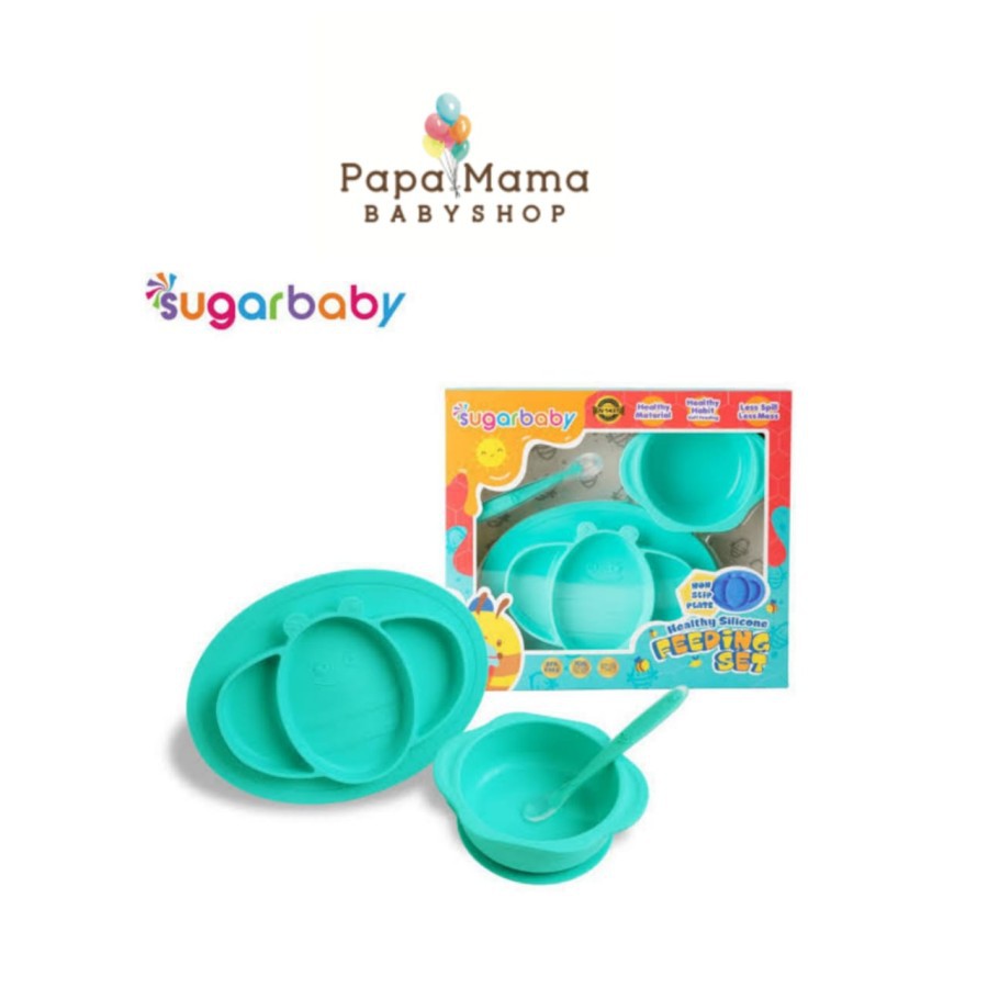 Sugar Baby - 3 in 1 Healthy Silicone Feeding Set