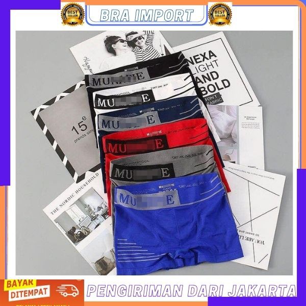 Bra import / CD-09 boxer munafie pria import new stripes