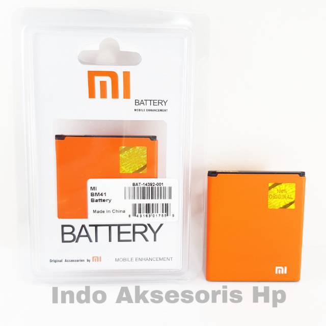 Baterai XIAOMI BM41 - Redmi 1S - BM 41 Kualitas ORIGINAL 100%
