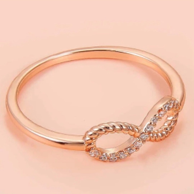 Cincin Pernikahan Bahan Sterling Silver 925 Plating Gold 18k Desain Hati Ganda Hias Permata Untuk Wanita