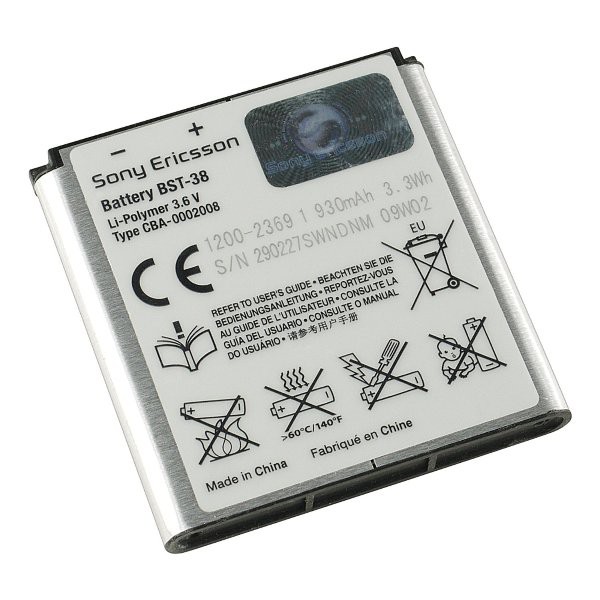 SONY Original BST-38 BATTERY Z780i S302 W980