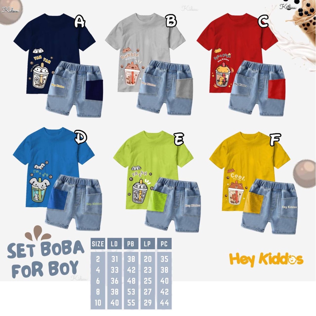 Set Boba Boy by Heykiddos