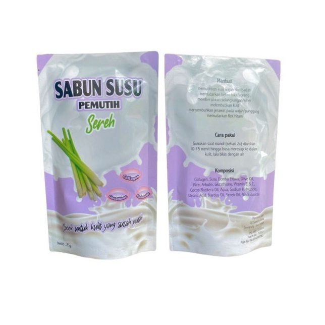 sabun susu pemutih sereh produk ori 100%