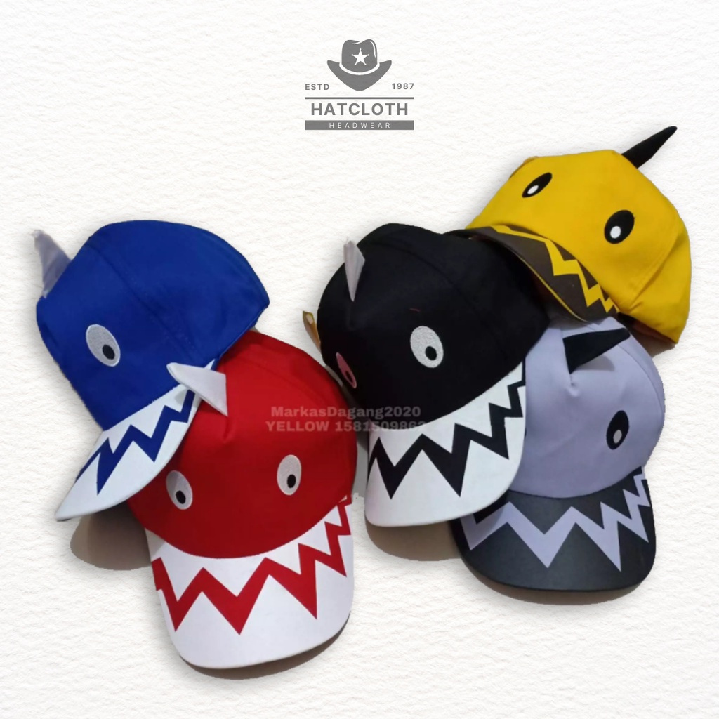 Topi Baseball Anak Baby Shark Bahan Drill