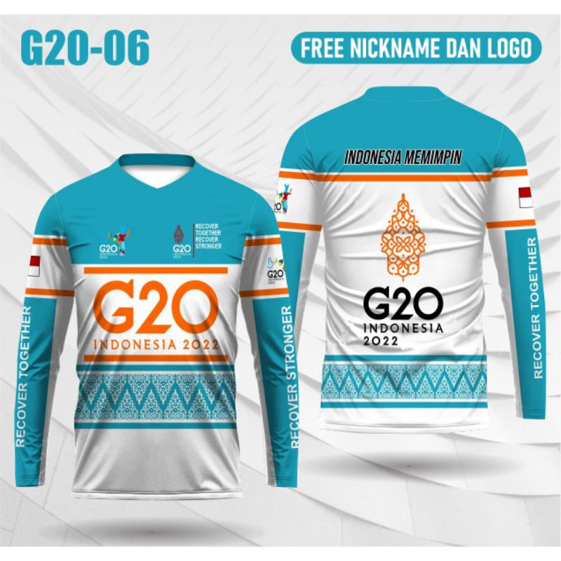 baju G20 Indonesia 2022 kaos Jersey G20 lengan panjang terbaru
