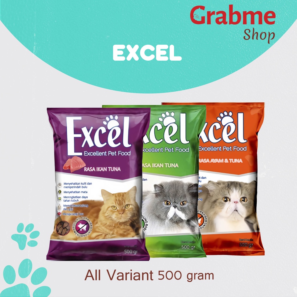 Makanan Kucing kering murah Premium EXCEL 500 gr