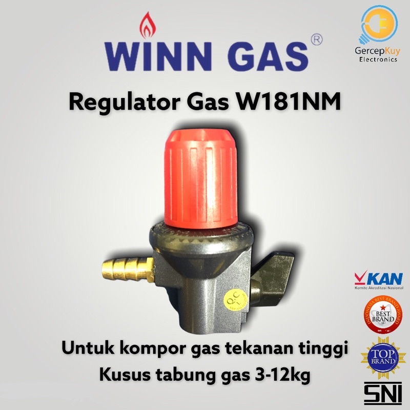 Regulator Gas LPG / Kompor Tekanan Tinggi Winn Gas W181NM Original