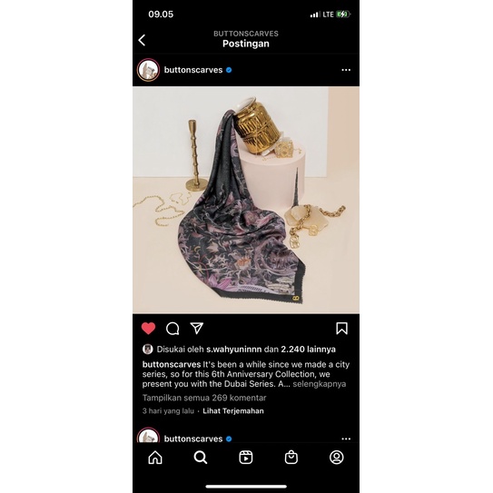 Buttonscarves Dubai Series black PL