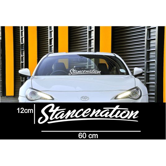 STICKER KACA DEPAN TULISAN STANCENATION CUTTING STICKER TULISAN KEREN AKSESORIS MOBIL