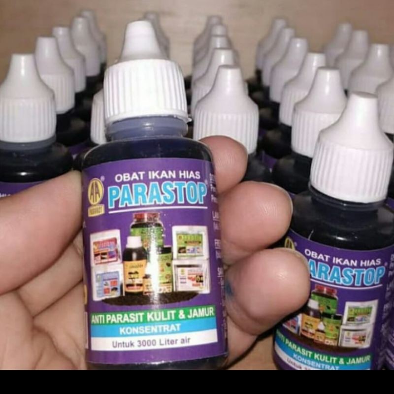 PARASTOP OBAT IKAN HIAS(penyakit kulit dan jamur) Repack 30 ml