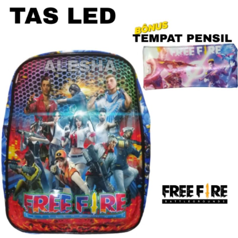 Tas Ransel Anak Laki Laki Karakter Freefire Led/ Tas Led / Tas Boboiboy