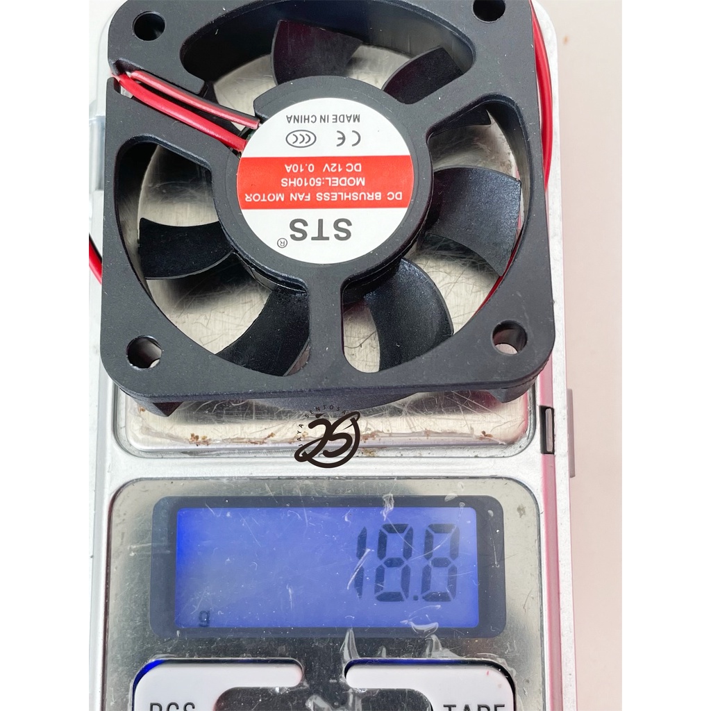 FAN DC 12V 5cm KIPAS DC 5x5cm BRUSHLESS FAN TEBAL COOLING EXHAUST 5cm KIPAS PENDINGIN 50mm 5 x 5cm 0.10A