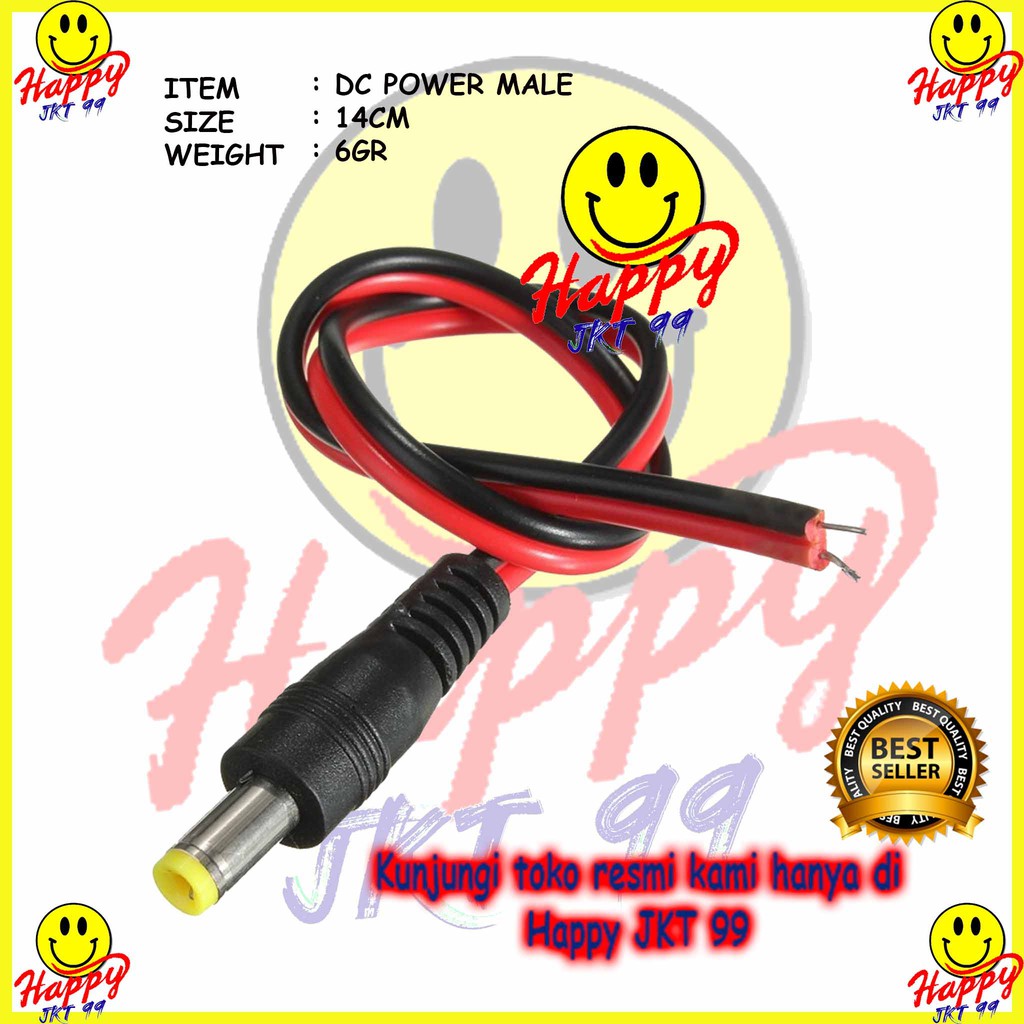 [ HAPPY JKT 99 ] DC POWER KABEL MALE ORIGINAL