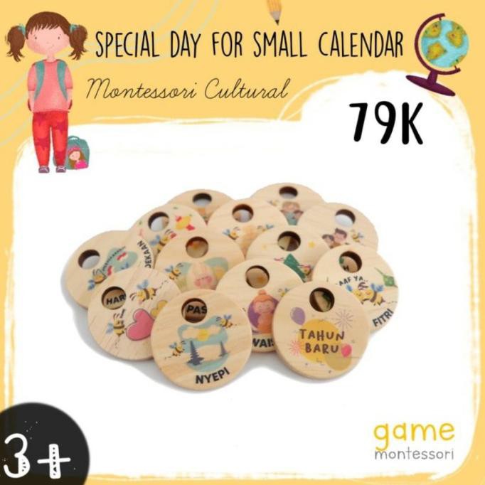 

Game X Beezyboard Montessori Special Day Calendar Coin - Small English Termurah