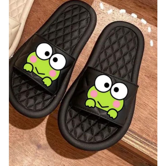Sandal wanita terbaru kekinian motif  keropi / sandal kokop / sandal cewe / sandal rumah / sandal kore
